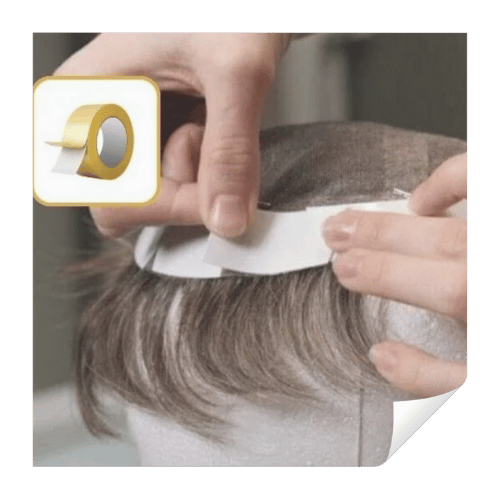 Hair wig taping or hair patch taping in salt lake kolkata as a best non-surgical hair replacement for men in kolkata, starting just ₹5999.